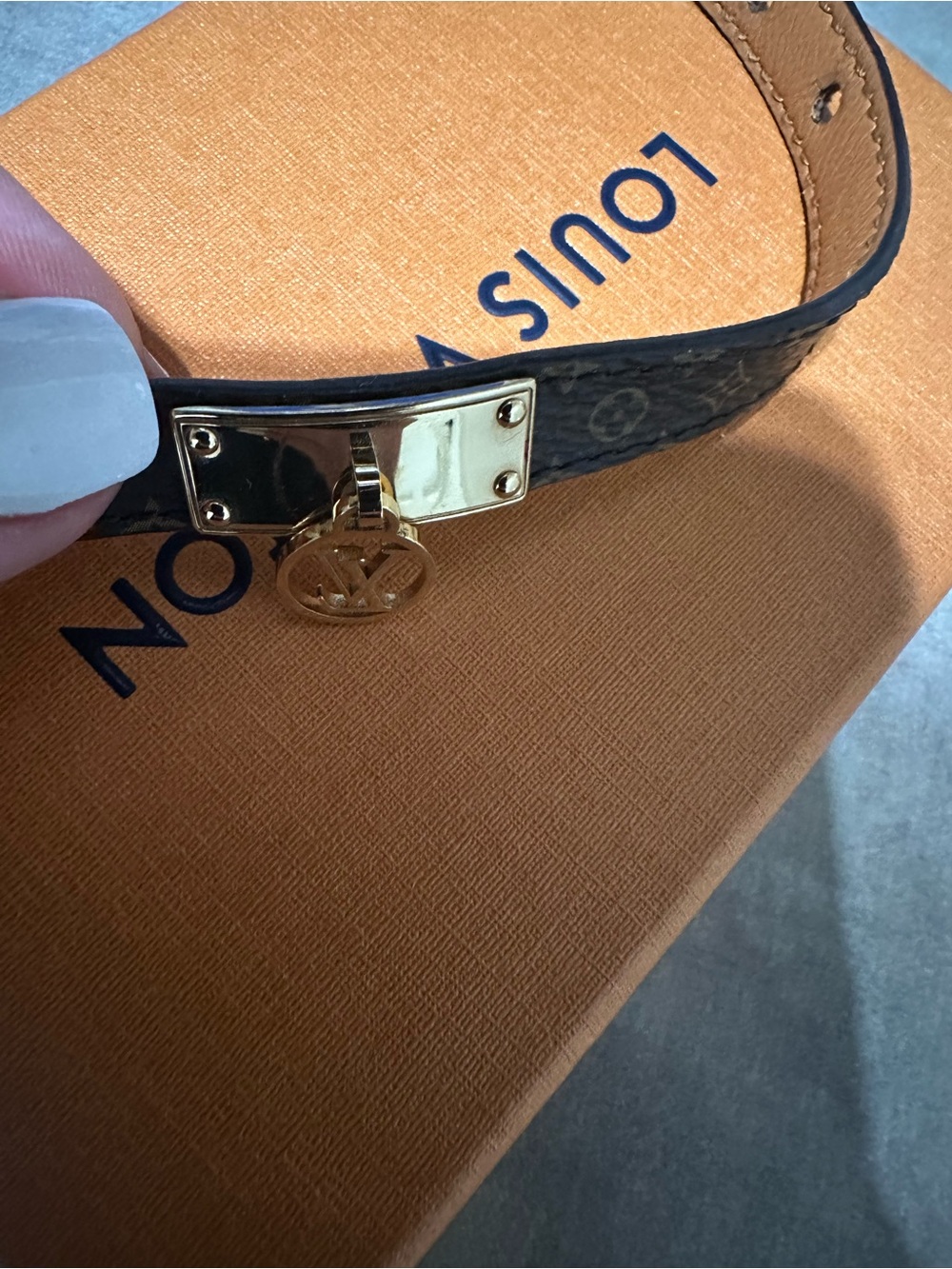 Louis Vuitton Brown and Gold Monogram Strap - Picture 13 of 14